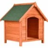 TECTAKE Niche Pour Chien En Bois Extèrieure Avec 1 Toit 72 Cm X 65 Cm X 83 Cm Marron - Marron -TECTAKE Soldes 2022 19856631 1