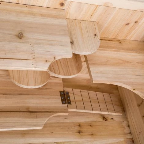 TECTAKE Clapier Pour Rongeurs 60 X 40 X 80 Cm - Cage Lapin, Cage Hamster, Clapier Lapin - Marron 7 TECTAKE Clapier Pour Rongeurs 60 X 40 X 80 Cm - Cage Lapin, Cage Hamster, Clapier Lapin - Marron – Image 5