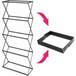 TECTAKE Jardinière Verticale Avec 4 Bacs à Fleurs 52 X 21 X 127 Cm - Pot De Fleur, Bac A Fleur, Pot De Fleur Exterieur - Marron -TECTAKE Soldes 2022 19900677 5