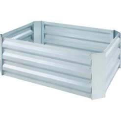 TECTAKE Carré Potager VALERIANA Galvanisé 140 L - 80 X 60 X 30 Cm - Potager Surélevé, Jardinière Surélevée, Lit De Plantation Surélevé - Gris -TECTAKE Soldes 2022 19900683 4