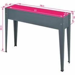 TECTAKE Carré Potager Sur Pied CALENDULA Avec Trou De Drainage 98,5x26x82,5cm - Potager, Potager Sur Pied, Jardin Potager - Gris Anthracite -TECTAKE Soldes 2022 19900687 5