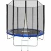 TECTAKE Trampoline Modèle B - Trampoline D´extérieur, Trampoline De Jardin, Trampoline Enfant - 244 Cm - Noir/bleu -TECTAKE Soldes 2022 20259827 1