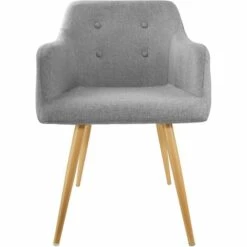 TECTAKE 2 Chaises Style Scandinave TANJA - Chaise Scandinave, Fauteuil Scandinave, Chaise Vintage - Gris -TECTAKE Soldes 2022 21274286 3