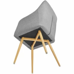 TECTAKE 4 Chaises Style Scandinave TANJA - Chaise Scandinave, Fauteuil Scandinave, Chaise Vintage - Gris -TECTAKE Soldes 2022 21274287 5
