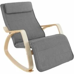 TECTAKE Fauteuil à Bascule Onda - Gris Clair