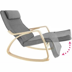 TECTAKE Fauteuil à Bascule Onda - Gris Clair -TECTAKE Soldes 2022 23400776 4