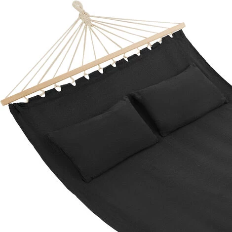 TECTAKE Hamac Double Eden - Hamac De Jardin, Hamac D´extérieur, Hamac Suspendu - Noir 5 TECTAKE Hamac Double Eden - Hamac De Jardin, Hamac D´extérieur, Hamac Suspendu - Noir – Image 3