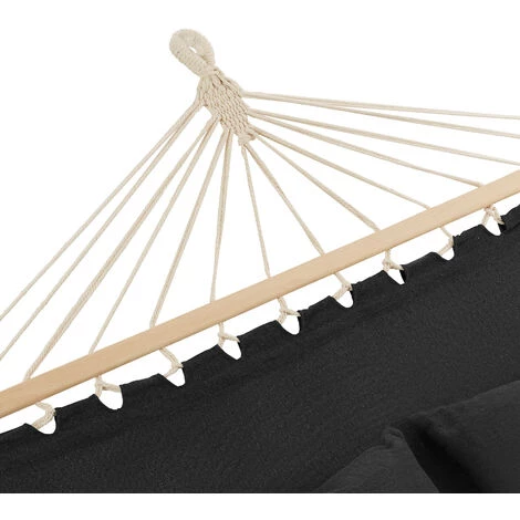 TECTAKE Hamac Double Eden - Hamac De Jardin, Hamac D´extérieur, Hamac Suspendu - Noir 6 TECTAKE Hamac Double Eden - Hamac De Jardin, Hamac D´extérieur, Hamac Suspendu - Noir – Image 4