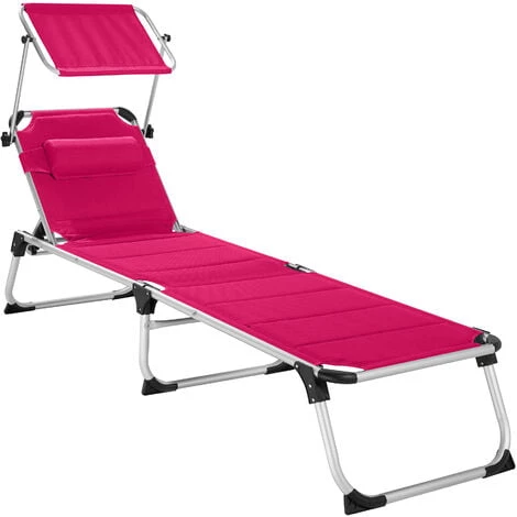 TECTAKE Transat De Jardin Lorella - Chaise Longue De Jardin, Bain De Soleil, Transat De Plage - Rose Vif 3 TECTAKE Transat De Jardin Lorella - Chaise Longue De Jardin, Bain De Soleil, Transat De Plage - Rose Vif