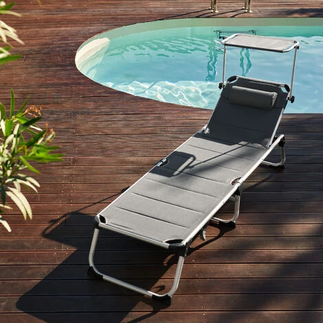 TECTAKE Transat De Jardin Lorella - Chaise Longue De Jardin, Bain De Soleil, Transat De Plage - Rose Vif 4 TECTAKE Transat De Jardin Lorella - Chaise Longue De Jardin, Bain De Soleil, Transat De Plage - Rose Vif – Image 2