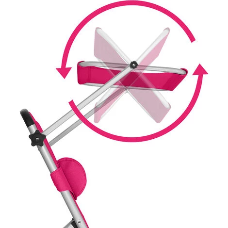 TECTAKE Transat De Jardin Lorella - Chaise Longue De Jardin, Bain De Soleil, Transat De Plage - Rose Vif 7 TECTAKE Transat De Jardin Lorella - Chaise Longue De Jardin, Bain De Soleil, Transat De Plage - Rose Vif – Image 5