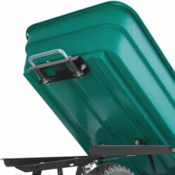 TECTAKE Chariot De Jardin à Main Cubbi 52L Capacité De Charge 120kg - Charrette à Main, Brouette 4 Roues, Remorque De Transport - Vert -TECTAKE Soldes 2022 26767012 4