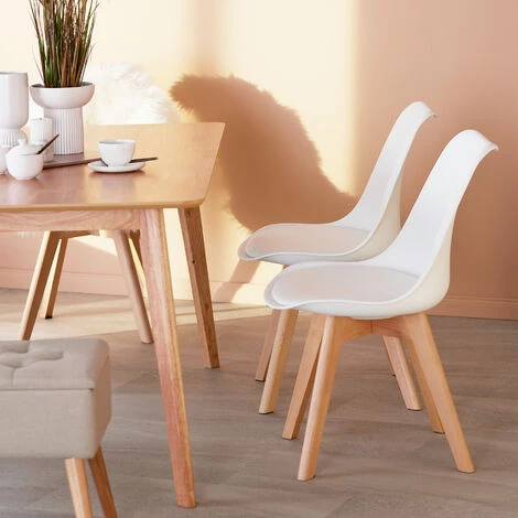 TECTAKE 8 Chaises De Salle à Manger FRÉDÉRIQUE Style Scandinave Pieds En Bois Massif Design Moderne - Lot De 8 Chaises De Salon, Chaises De Cuisine, Chaises Scandinaves - Gris 4 TECTAKE 8 Chaises De Salle à Manger FRÉDÉRIQUE Style Scandinave Pieds En Bois Massif Design Moderne - Lot De 8 Chaises De Salon, Chaises De Cuisine, Chaises Scandinaves - Gris – Image 2