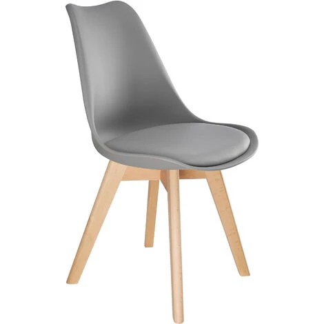 TECTAKE 8 Chaises De Salle à Manger FRÉDÉRIQUE Style Scandinave Pieds En Bois Massif Design Moderne - Lot De 8 Chaises De Salon, Chaises De Cuisine, Chaises Scandinaves - Gris 7 TECTAKE 8 Chaises De Salle à Manger FRÉDÉRIQUE Style Scandinave Pieds En Bois Massif Design Moderne - Lot De 8 Chaises De Salon, Chaises De Cuisine, Chaises Scandinaves - Gris – Image 5