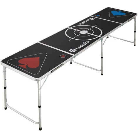 TECTAKE Table De Beer Pong Spring Break Pliante - Beer Pong Table, Table De Bière Pong, Jeu De Bière - Noir 5 TECTAKE Table De Beer Pong Spring Break Pliante - Beer Pong Table, Table De Bière Pong, Jeu De Bière - Noir – Image 3