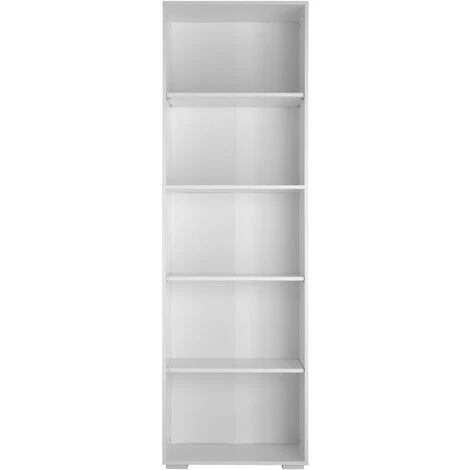 TECTAKE Bibliothèque Lexi 5 étagères - Bibliothèque à 5 étagères, étagère à Poser, étagère D'appoint - Blanc 6 TECTAKE Bibliothèque Lexi 5 étagères - Bibliothèque à 5 étagères, étagère à Poser, étagère D'appoint - Blanc – Image 4