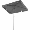 TECTAKE Parasol VANESSA 200 X 125 Cm Réglable En Hauteur Et Inclinable - Parasol Jardin, Parasol Deporté, Parasol De Balcon - Gris -TECTAKE Soldes 2022 28223418 1