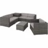 TECTAKE Canapé De Jardin PISE 5 Places Avec Coffre De Rangement, Variante 2 - Table De Jardin, Mobilier De Jardin, Fauteuil De Jardin - Gris -TECTAKE Soldes 2022 28263803 1