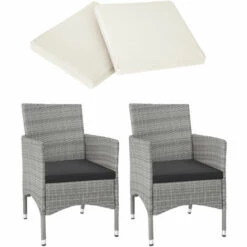 TECTAKE Lot De 2 Fauteuils De Jardin Acier Avec 2 Sets De Housses - Lot De 2 Chaises De Jardin, Fauteuils Exterieurs, Chaises Exterieurs - Gris Clair 11 TECTAKE Lot De 2 Fauteuils De Jardin Acier Avec 2 Sets De Housses - Lot De 2 Chaises De Jardin, Fauteuils Exterieurs, Chaises Exterieurs - Gris Clair -TECTAKE Soldes 2022 28478542 5