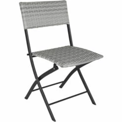 TECTAKE Salon De Jardin TREVI 2 Personnes - Mobilier De Jardin, Meuble De Jardin, Ensemble Table Et Chaises De Jardin - Gris Clair -TECTAKE Soldes 2022 28505478 4