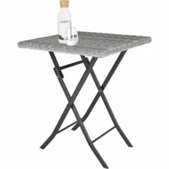 TECTAKE Salon De Jardin TREVI 2 Personnes - Mobilier De Jardin, Meuble De Jardin, Ensemble Table Et Chaises De Jardin - Gris Clair -TECTAKE Soldes 2022 28505478 5