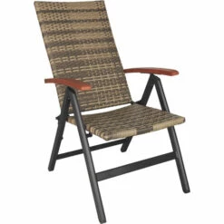 TECTAKE Fauteuil De Jardin Pliable MELBOURNE - Chaise De Jardin, Fauteuil Exterieur, Chaise Exterieur - Marron Naturel -TECTAKE Soldes 2022 28609176 3