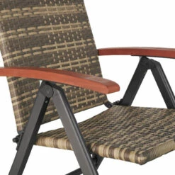 TECTAKE Fauteuil De Jardin Pliable MELBOURNE - Chaise De Jardin, Fauteuil Exterieur, Chaise Exterieur - Marron Naturel -TECTAKE Soldes 2022 28609176 5