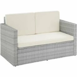 TECTAKE Canapé De Jardin CORFOU Modulable - Table De Jardin, Mobilier De Jardin, Fauteuil De Jardin - Gris Clair -TECTAKE Soldes 2022 28764982 5