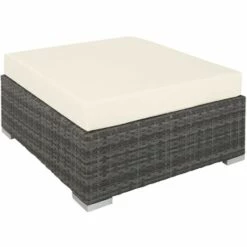 TECTAKE Canapé De Jardin PARIS Modulable 5 Places - Table De Jardin, Mobilier De Jardin, Fauteuil De Jardin - Gris -TECTAKE Soldes 2022 29063762 5