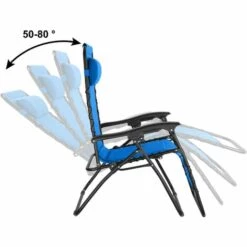 TECTAKE Chaise De Jardin MATTEO - Fauteuil De Jardin, Fauteuil Exterieur, Chaise Exterieur - Bleu -TECTAKE Soldes 2022 29092861 3