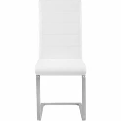 TECTAKE Lot De 8 Chaises BETTINA - Lot De 8 Chaises Salle A Manger, Chaises De Cuisine, Chaises De Salon - Blanc -TECTAKE Soldes 2022 29110123 5