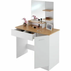 TECTAKE Coiffeuse ZOE Moderne - Coiffeuse Blanche, Coiffeuse Simple, Coiffeuse Moderne - Blanc -TECTAKE Soldes 2022 29484966 5