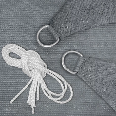 TECTAKE Voile D'ombrage Triangulaire, Gris - Toile Solaire, Toile D´ombrage, Voile Solaire - 300 X 300 X 300 Cm - Gris 5 TECTAKE Voile D'ombrage Triangulaire, Gris - Toile Solaire, Toile D´ombrage, Voile Solaire - 300 X 300 X 300 Cm - Gris – Image 3