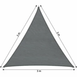 TECTAKE Voile D'ombrage Triangulaire, Gris - Toile Solaire, Toile D´ombrage, Voile Solaire - 300 X 300 X 300 Cm - Gris 9 TECTAKE Voile D'ombrage Triangulaire, Gris - Toile Solaire, Toile D´ombrage, Voile Solaire - 300 X 300 X 300 Cm - Gris -TECTAKE Soldes 2022 29522715 4