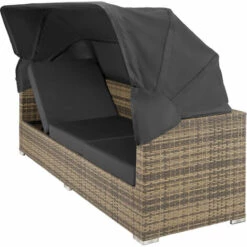 TECTAKE Canapé De Jardin SAINT MARIN Modulable - Table De Jardin, Mobilier De Jardin, Fauteuil De Jardin - Marron Naturel -TECTAKE Soldes 2022 29588700 4