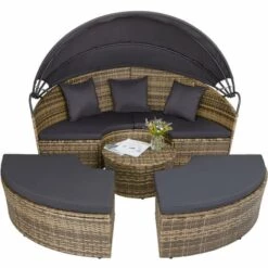 TECTAKE Bain De Soleil Rond Modulable ZANZIBAR - Chaise Longue, Transat Bain De Soleil, Transat Jardin - Marron Naturel 9 TECTAKE Bain De Soleil Rond Modulable ZANZIBAR - Chaise Longue, Transat Bain De Soleil, Transat Jardin - Marron Naturel -TECTAKE Soldes 2022 29747102 3