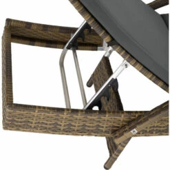 TECTAKE Bain De Soleil OCEANE 5 Positions Cadre En Aluminium - Chaise Longue, Transat Bain De Soleil, Transat Jardin - Marron Naturel -TECTAKE Soldes 2022 29874715 4