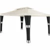 TECTAKE Tonnelle Mona 3x4m - Pergola Jardin, Tonnelle De Jardin, Tente Jardin - Noir/crème -TECTAKE Soldes 2022 30018759 1