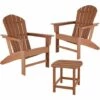 TECTAKE Lot De 2 Chaises De Jardin JANIS Avec Table KAMALA - Fauteuil De Jardin, Fauteuil Extérieur, Chaise Extérieur - Marron -TECTAKE Soldes 2022 34342423 1