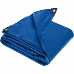 TECTAKE Bâche De Protection étanche Bleue - Bache Piscine, Bache, Bache Pour Bassin - 2 X 3 M - Bleu