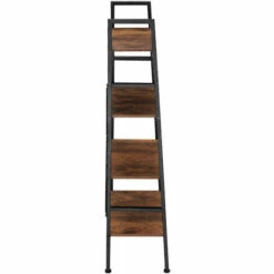 TECTAKE Etagère échelle NEWCASTLE Style Industriel 57,5 X 35,5 X 139 Cm - Bibliothèque, Etagere Bois, Bibliothèque Meuble - Bois Foncé Industriel -TECTAKE Soldes 2022 37330696 5