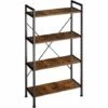 TECTAKE Etagère Bibliothèque LEEDS Style Industriel 67,5 X 31,5 X 121,5 Cm - Bibliothèque, Etagere Bois, Bibliothèque Meuble - Bois Foncé Industriel -TECTAKE Soldes 2022 37330702 1