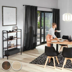 TECTAKE Etagère Bibliothèque LEEDS Style Industriel 67,5 X 31,5 X 121,5 Cm - Bibliothèque, Etagere Bois, Bibliothèque Meuble - Bois Foncé Industriel -TECTAKE Soldes 2022 37330702 3