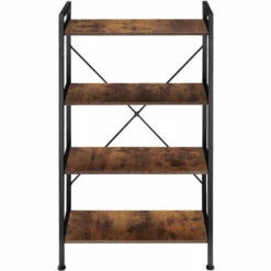 TECTAKE Etagère Bibliothèque LEEDS Style Industriel 67,5 X 31,5 X 121,5 Cm - Bibliothèque, Etagere Bois, Bibliothèque Meuble - Bois Foncé Industriel -TECTAKE Soldes 2022 37330702 4