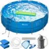 TECTAKE Piscine Tubulaire Ronde MERINA + Bache, échelle Et Autres Accessoires - Piscinette Tubulaire, Piscine Hors-sol, Piscine Autoportée - Bleu 2 TECTAKE Piscine Tubulaire Ronde MERINA + Bache, échelle Et Autres Accessoires - Piscinette Tubulaire, Piscine Hors-sol, Piscine Autoportée - Bleu -TECTAKE Soldes 2022 38464899 1