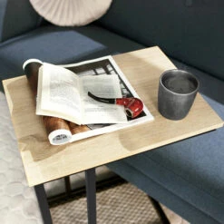 TECTAKE Table D’appoint ETON 48x35x66cm - Table D’appoint De Style Industriel, Table De Canapé, Table De Chevet - Bois Foncé Industriel -TECTAKE Soldes 2022 42169334 3