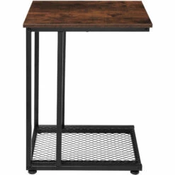 TECTAKE Table D’appoint ETON 48x35x66cm - Table D’appoint De Style Industriel, Table De Canapé, Table De Chevet - Bois Foncé Industriel -TECTAKE Soldes 2022 42169334 4