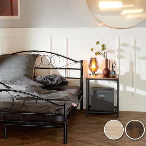 TECTAKE Table D’appoint DERBY 45,5x45,5x55,5cm - Table D'appoint Style Industriel, Table De Rangement, Table Basse - Bois Clair Industriel, Chêne Sonoma 4 TECTAKE Table D’appoint DERBY 45,5x45,5x55,5cm - Table D'appoint Style Industriel, Table De Rangement, Table Basse - Bois Clair Industriel, Chêne Sonoma – Image 2