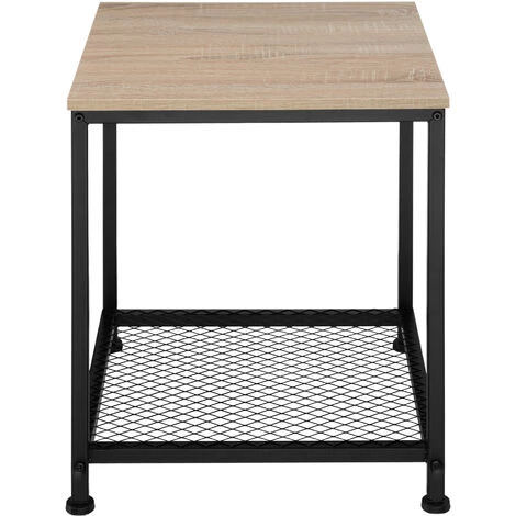 TECTAKE Table D’appoint DERBY 45,5x45,5x55,5cm - Table D'appoint Style Industriel, Table De Rangement, Table Basse - Bois Clair Industriel, Chêne Sonoma 5 TECTAKE Table D’appoint DERBY 45,5x45,5x55,5cm - Table D'appoint Style Industriel, Table De Rangement, Table Basse - Bois Clair Industriel, Chêne Sonoma – Image 3