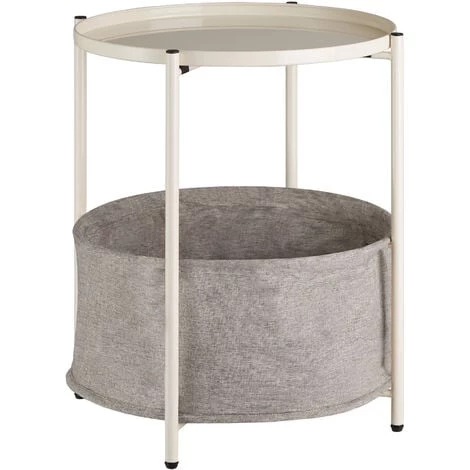 TECTAKE Table D’appoint CANTERBURY 45,5x45,5x53cm - Table D'appoint Ronde, Table à Plateau, Table De Salon - Crème 3 TECTAKE Table D’appoint CANTERBURY 45,5x45,5x53cm - Table D'appoint Ronde, Table à Plateau, Table De Salon - Crème